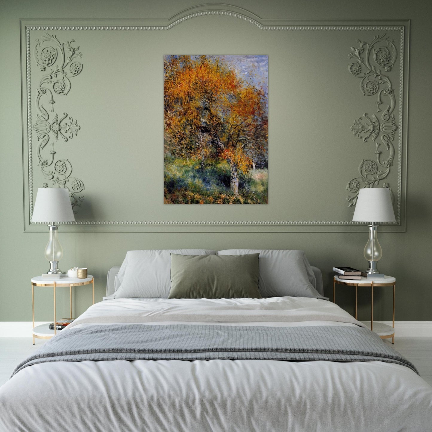 The Pear Tree - Pierre-Auguste Renoir Brushed Aluminum Print - 70x100 cm / 28x40 inches | Pierre-Auguste Renoir Aluminum Print | Pierre-Auguste Renoir Prints