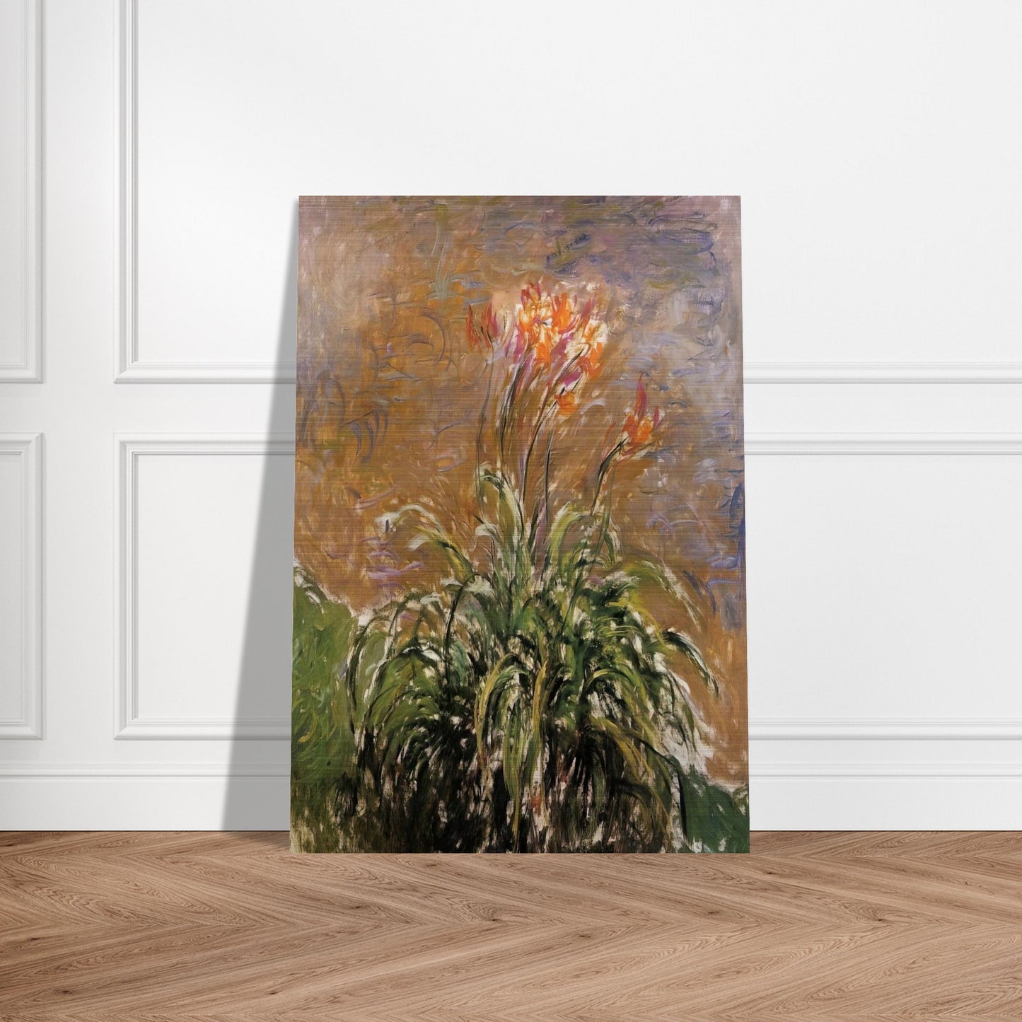 Hamerocallis - claude monet Brushed Aluminum Print - 70x100 cm / 28x40 inches | claude monet Aluminum Print | claude monet Prints