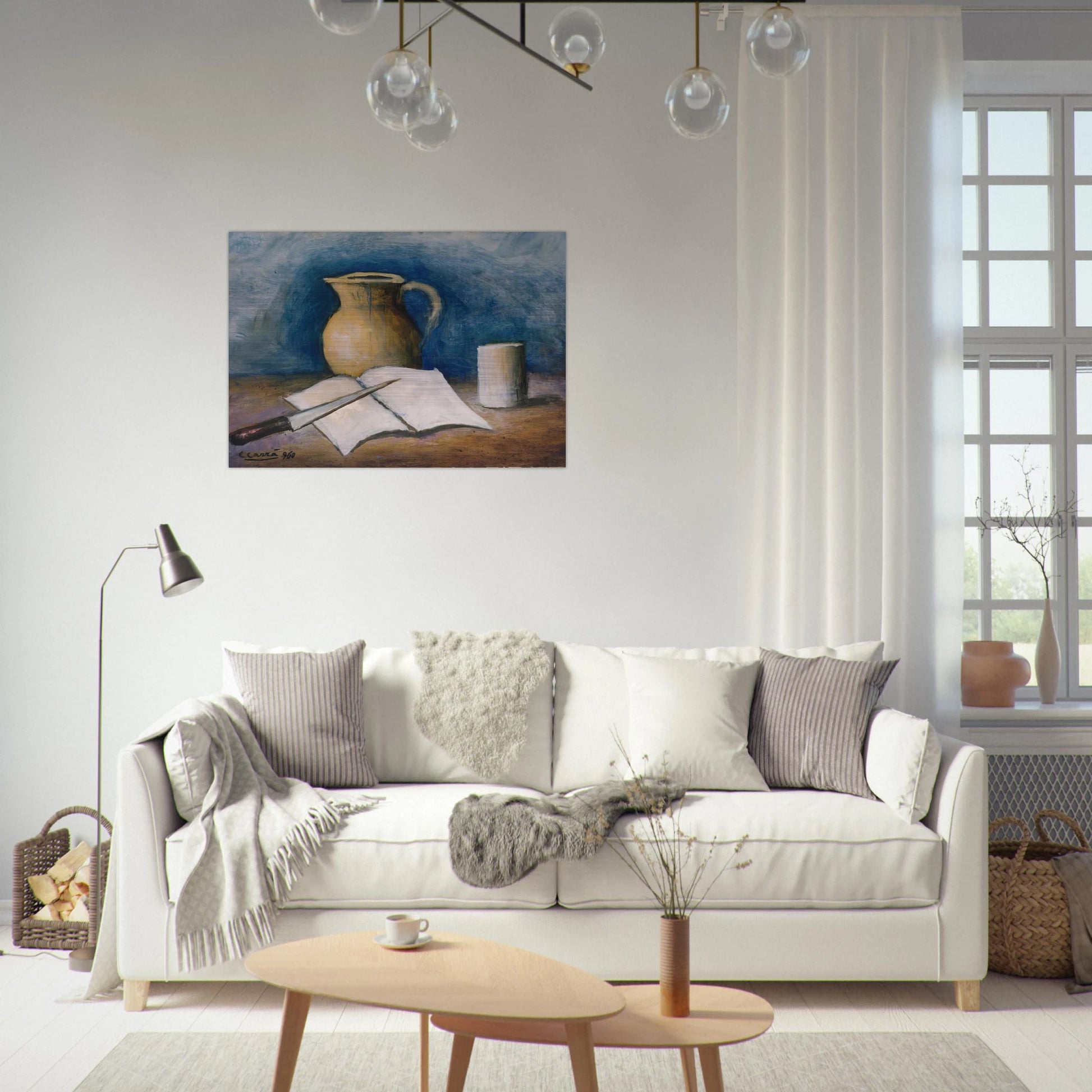 NATURA MORTA - Carlo Carra Brushed Aluminum Print - 70x100 cm / 28x40 inches | Carlo Carra Aluminum Print | Carlo Carra Prints