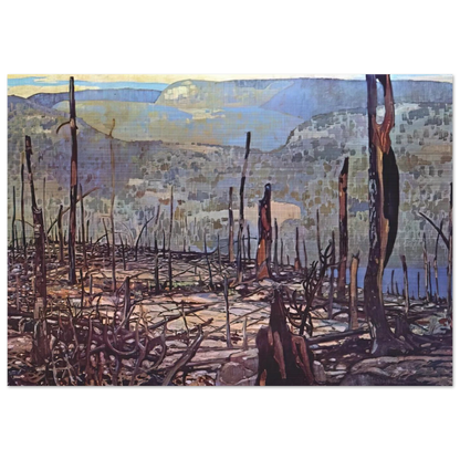 Fire Swept Algoma - 1920 - Frank Johnston Brushed Aluminum Print - 70x100 cm / 28x40 inches | Frank Johnston Aluminum Print | Frank Johnston Prints