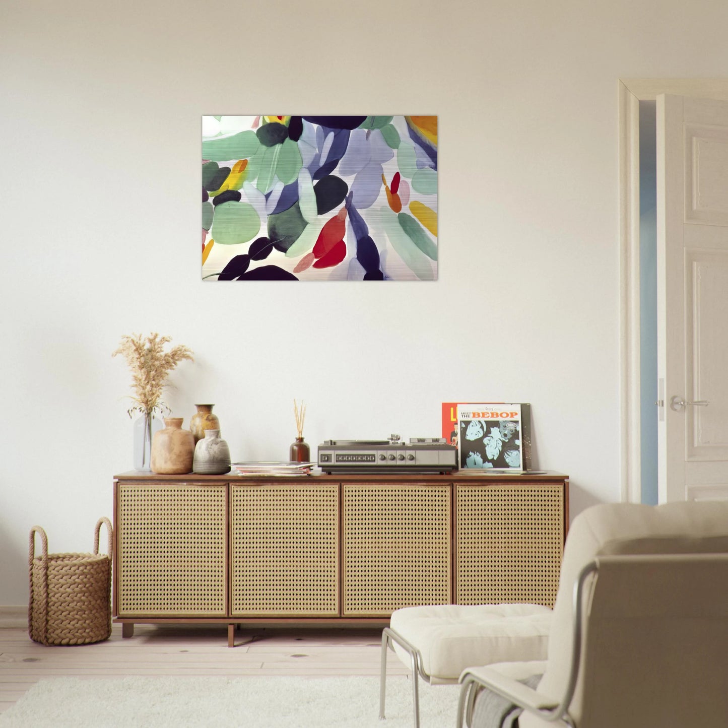Seven Green Leagues - Alice Baber Brushed Aluminum Print - 70x100 cm / 28x40 inches | Alice Baber Aluminum Print | Alice Baber Prints