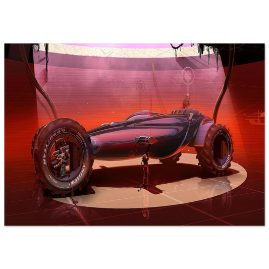 Syd Mead - Syd Mead Brushed Aluminum Print - 70x100 cm / 28x40 inches | Syd Mead Aluminum Print | Syd Mead Prints