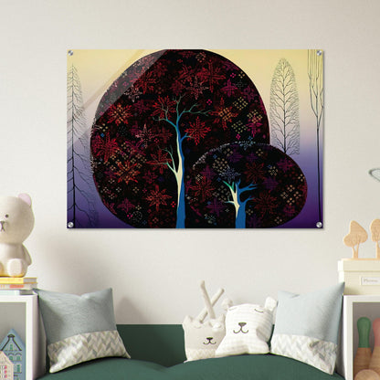 A Tree Poem - Eyvind Earle Acrylic Print - 70x100 cm / 28x40″ inches | Eyvind Earle Wall Art | Eyvind Earle Prints