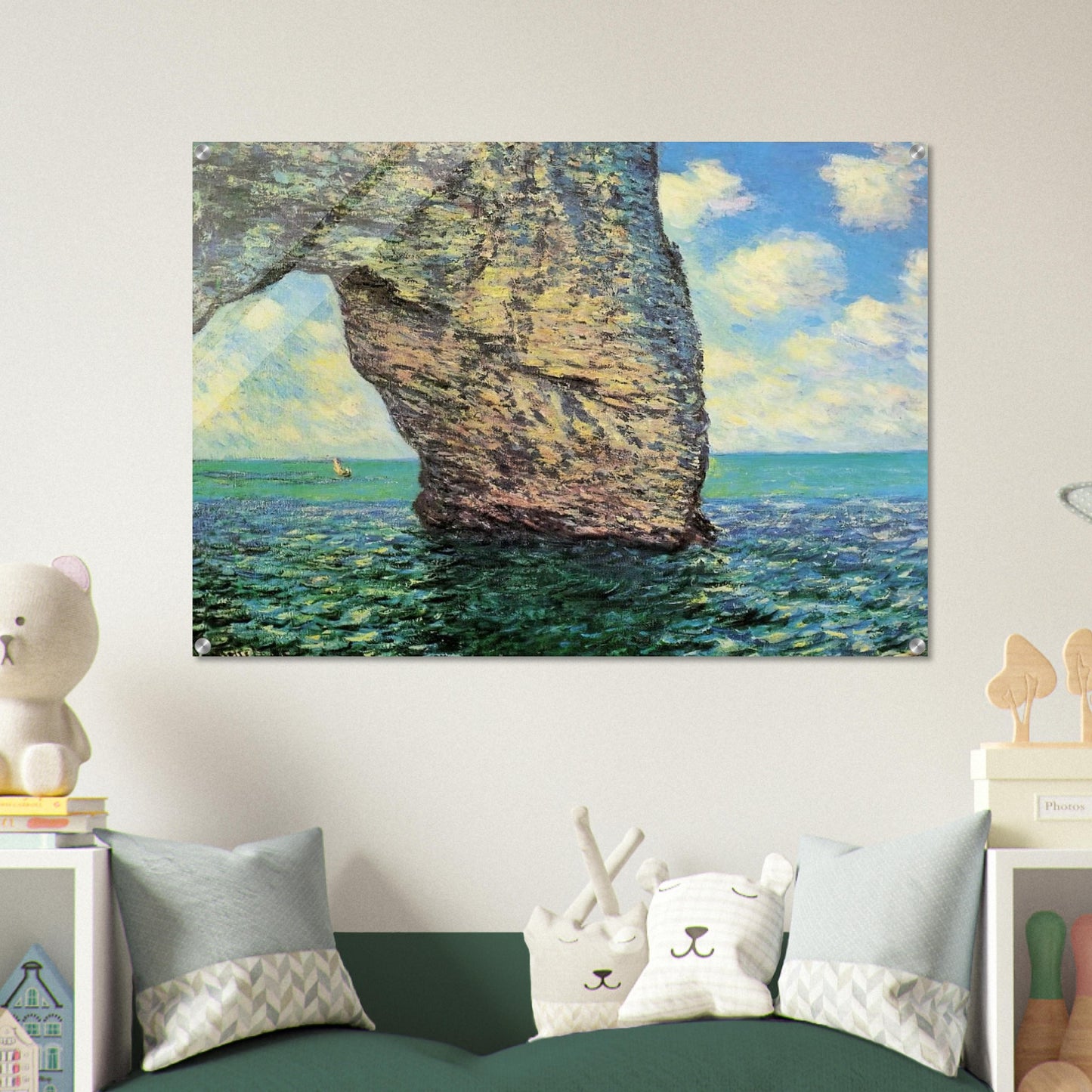 The Manneport at High Tide - claude monet Acrylic Print - 70x100 cm / 28x40″ inches