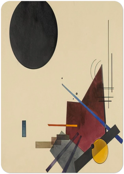 BLACK RELATIONSHIP 1924 By Wassily Kandinsky Pack of 10 Post Cards | Wassily Kandinsky Post Cards | A6 (10.5 x 14.8 cm) - 4.1 x 5.8 inches
