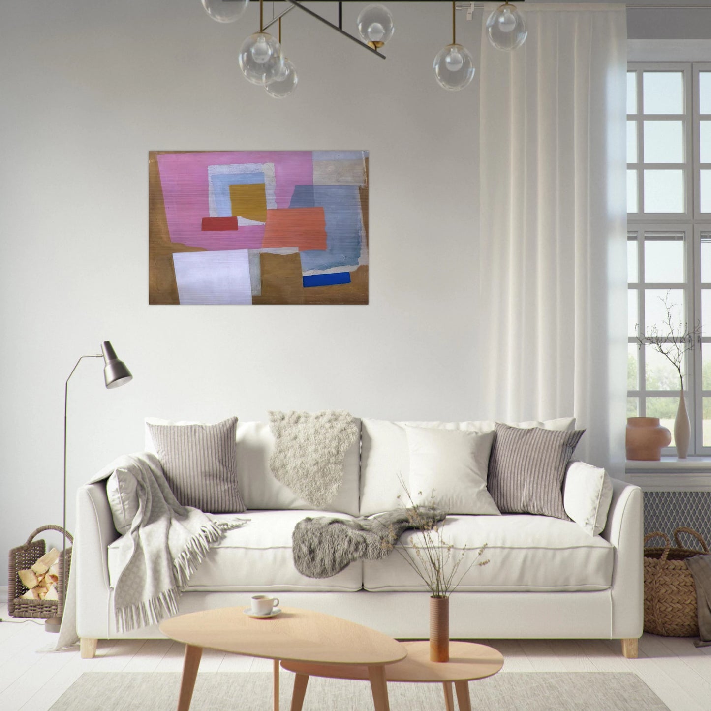 1924 first abstract painting, Chelsea - 1924 - Ben Nicholson Brushed Aluminum Print - 70x100 cm / 28x40 inches | Ben Nicholson Aluminum Print | Ben Nicholson Prints