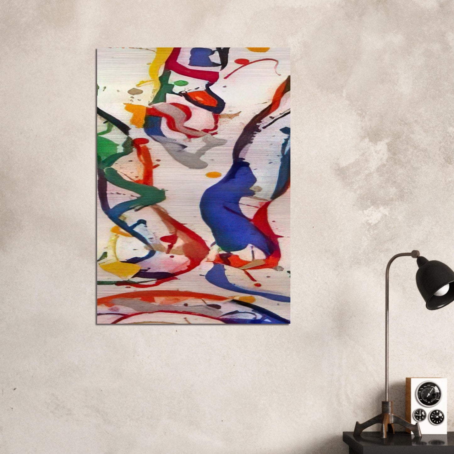 Untitled 040 - Sam Francis Brushed Aluminum Print - 70x100 cm / 28x40 inches | Sam Francis Aluminum Print | Sam Francis Prints