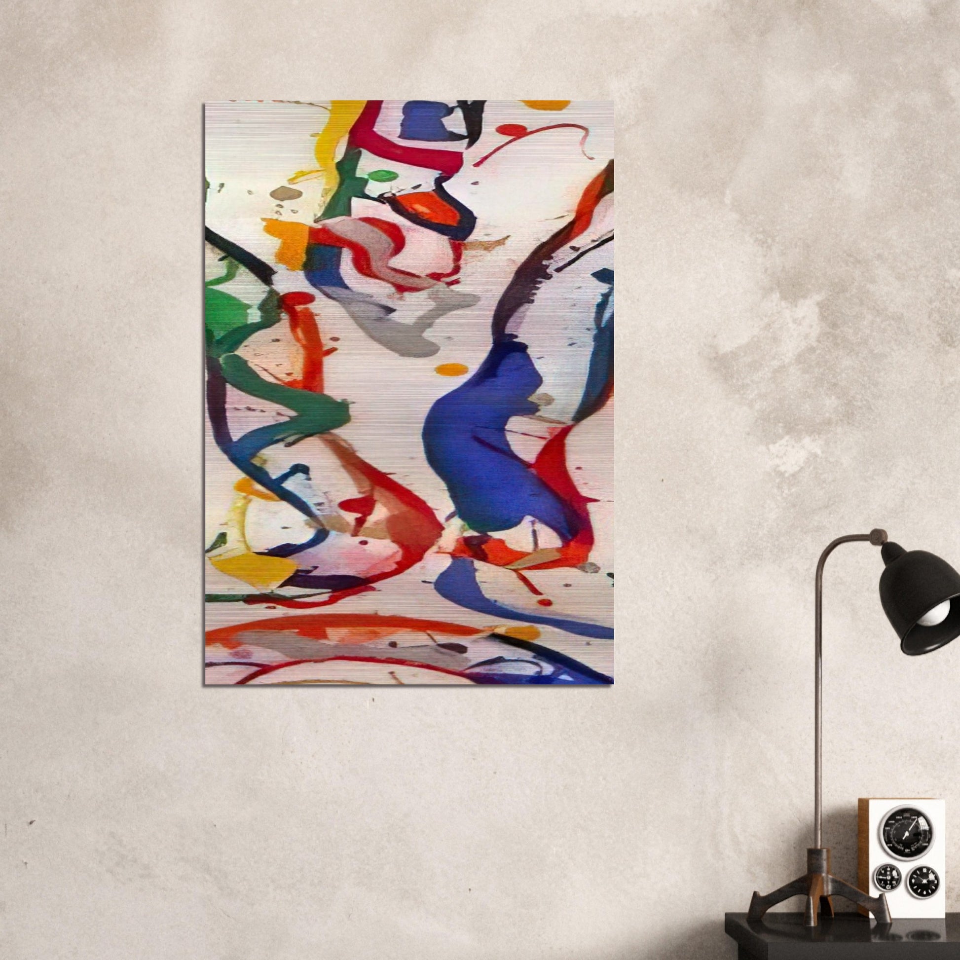 Untitled 040 - Sam Francis Brushed Aluminum Print - 70x100 cm / 28x40 inches | Sam Francis Aluminum Print | Sam Francis Prints