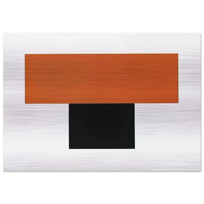 Red-Orange over Black - Ellsworth Kelly Brushed Aluminum Print - 70x100 cm / 28x40 inches | Ellsworth Kelly Aluminum Print | Ellsworth Kelly Prints