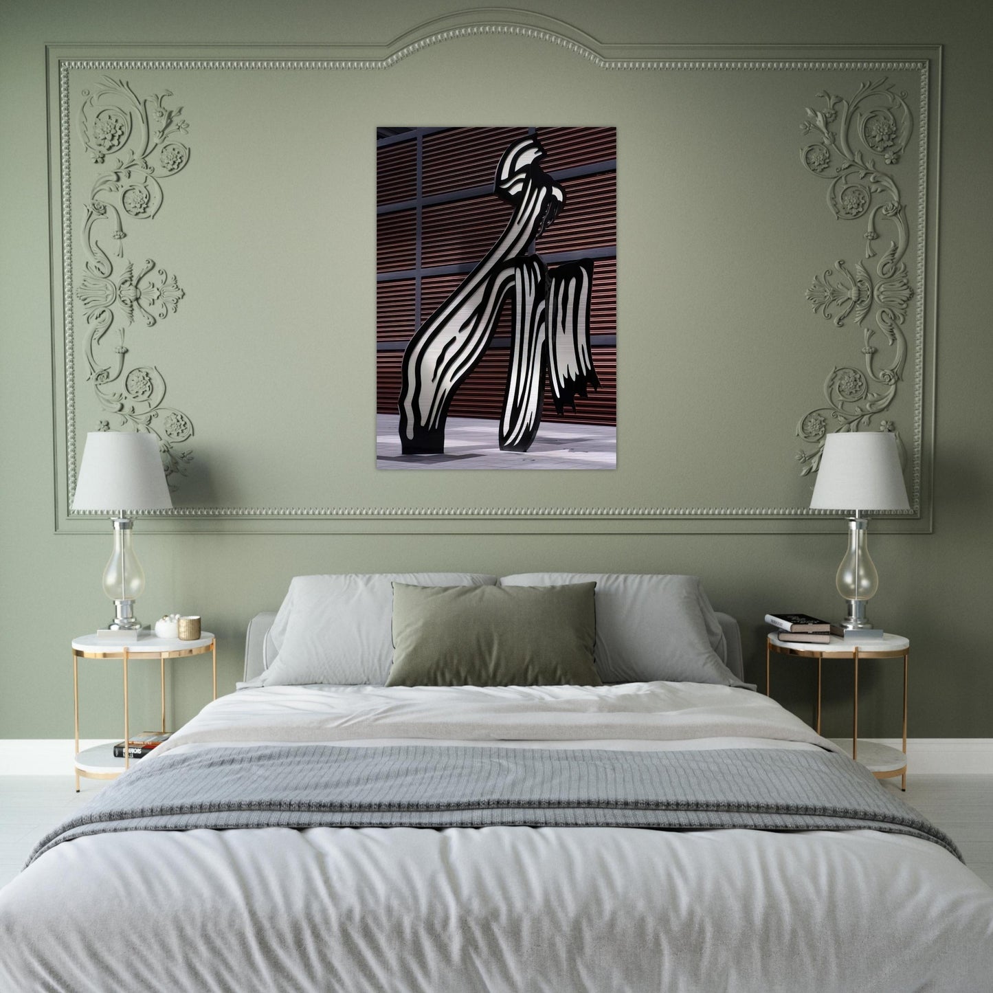 BRUSHSTROKE 1996 - Roy Lichtenstein Brushed Aluminum Print - 70x100 cm / 28x40 inches | Roy Lichtenstein Aluminum Print | Roy Lichtenstein Prints