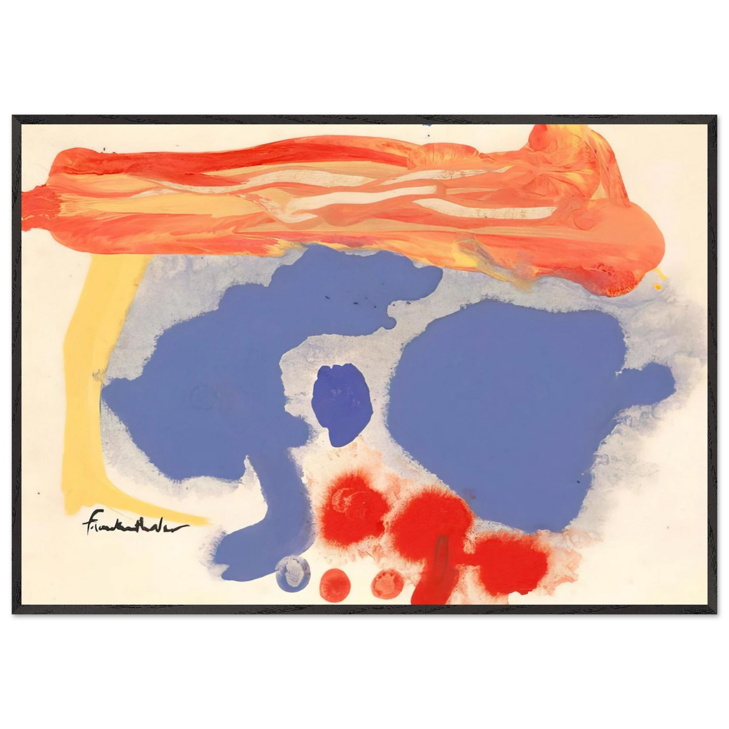 Helen Frankenthaler - Summerscene, Provincetown - 1961 Wall art - A1 (59.4 x 84.1  cm) - Fine Art Poster-canvas - -