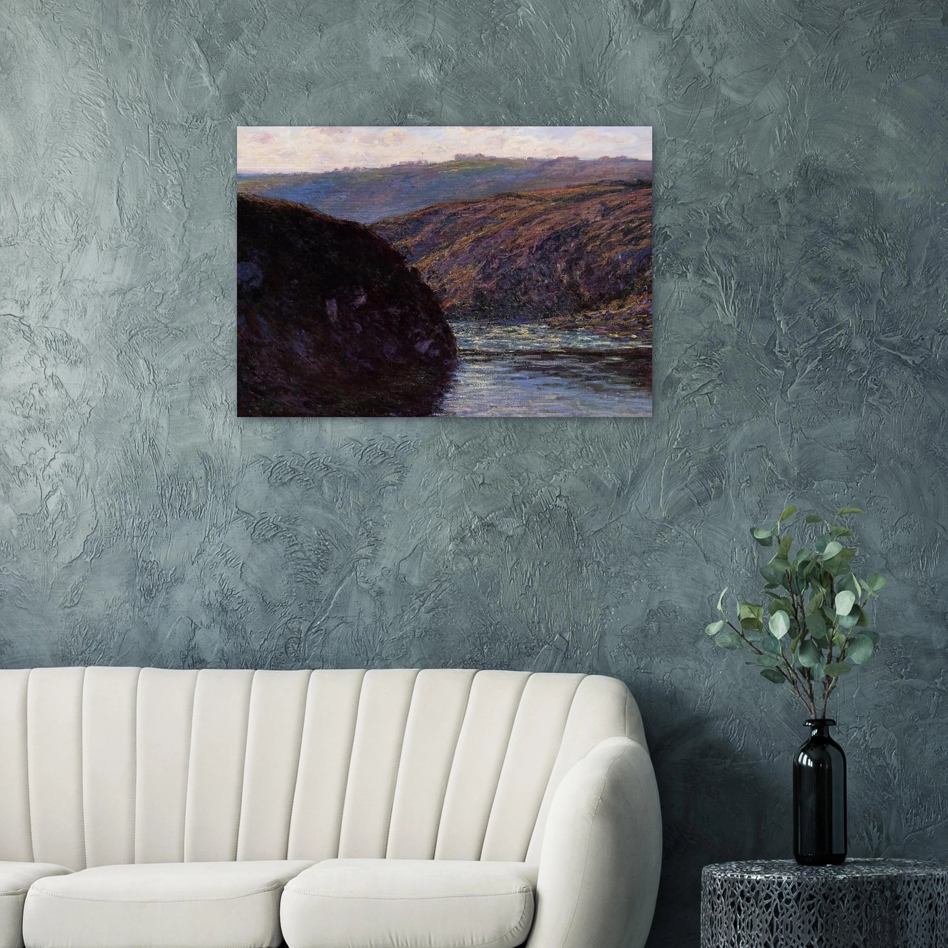 Valley of the Creuse, Afternoon Sunlight - claude monet Brushed Aluminum Print - 70x100 cm / 28x40 inches | claude monet Aluminum Print | claude monet Prints