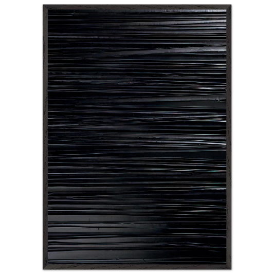 Peinture 130 x 81 cm 20-03-2004 - 2004 - Pierre Soulages 70x100 cm / 28x40 inches Framed Art Print – Black Wooden Frame