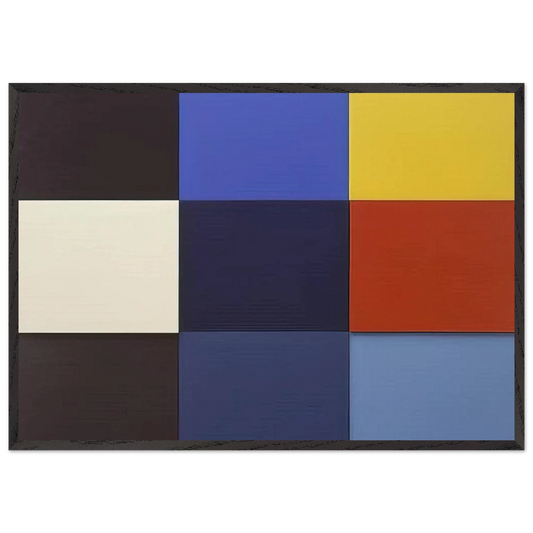 Mditeranne - Ellsworth Kelly 70x100 cm / 28x40 inches Framed Art Print – Black Wooden Frame