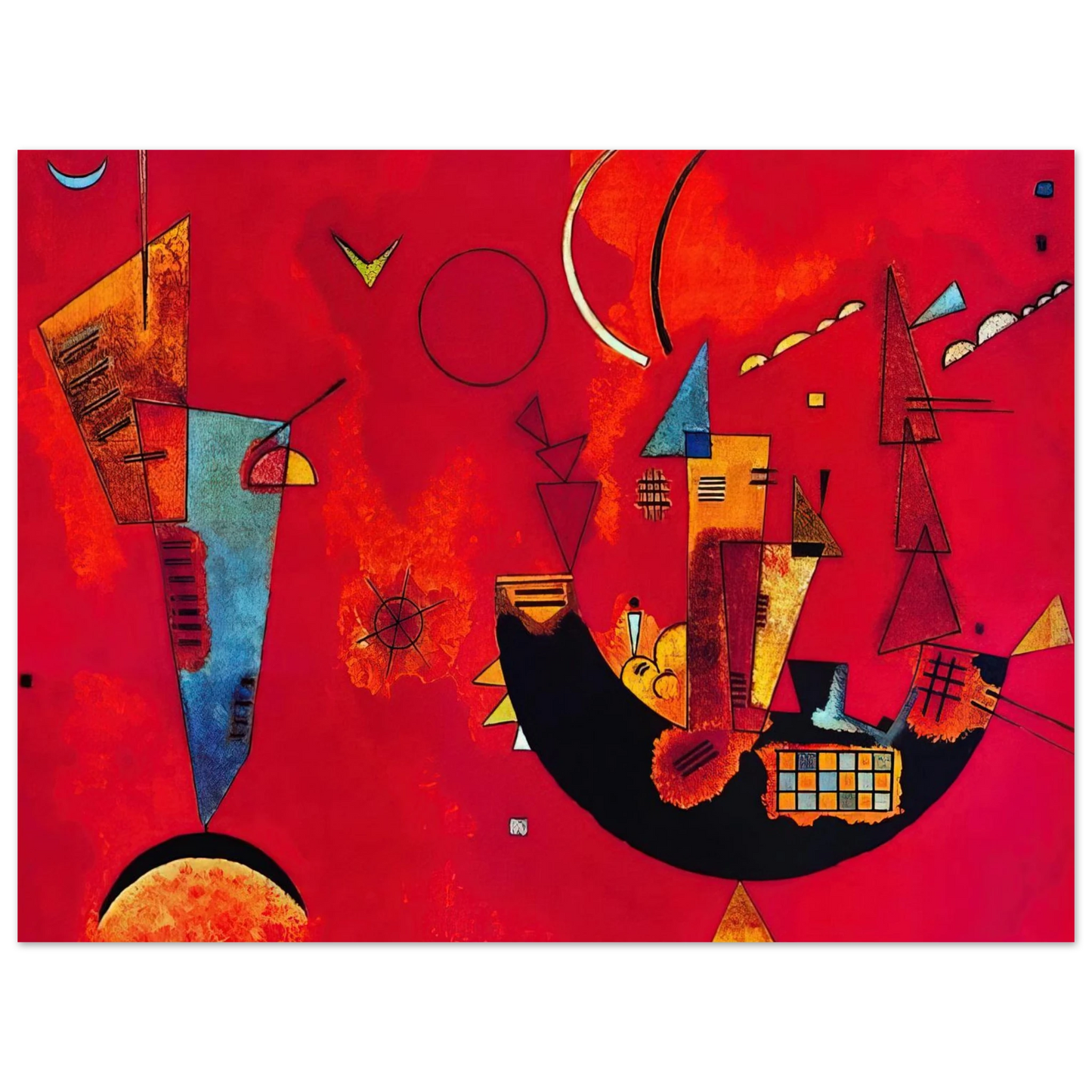 Wassily Kandinsky - MIT UND GEGEN 1929  75x100 cm / 30x40inches Fine Art Poster