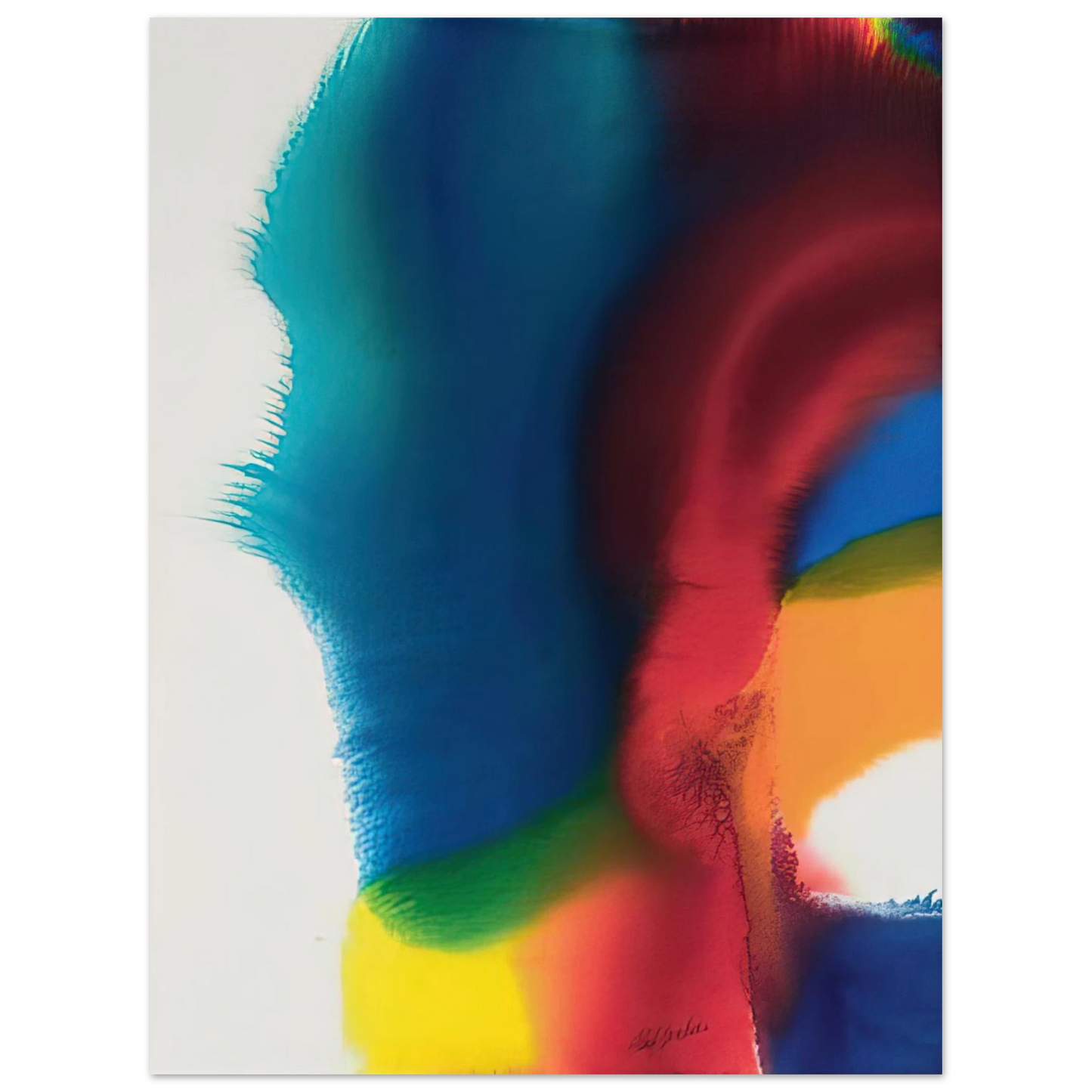Paul Jenkins - Rainbow Bleed - Color Field Painting, Lyrical Abstraction  75x100 cm / 30x40inches Fine Art Poster