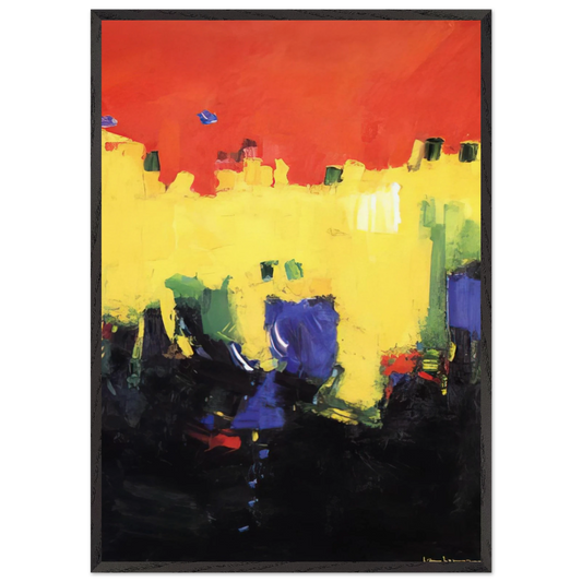 Above Deep Waters - Hans Hofmann 70x100 cm / 28x40 inches Framed Art Print – Black Wooden Frame