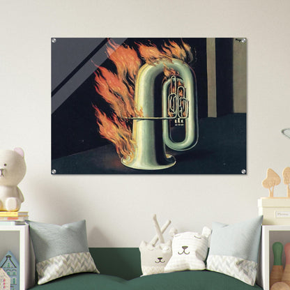 THE DISCOVERY OF FIRE 1935 - Rene Magritte Acrylic Print - 70x100 cm / 28x40″ inches | Rene Magritte Wall Art | Rene Magritte Prints