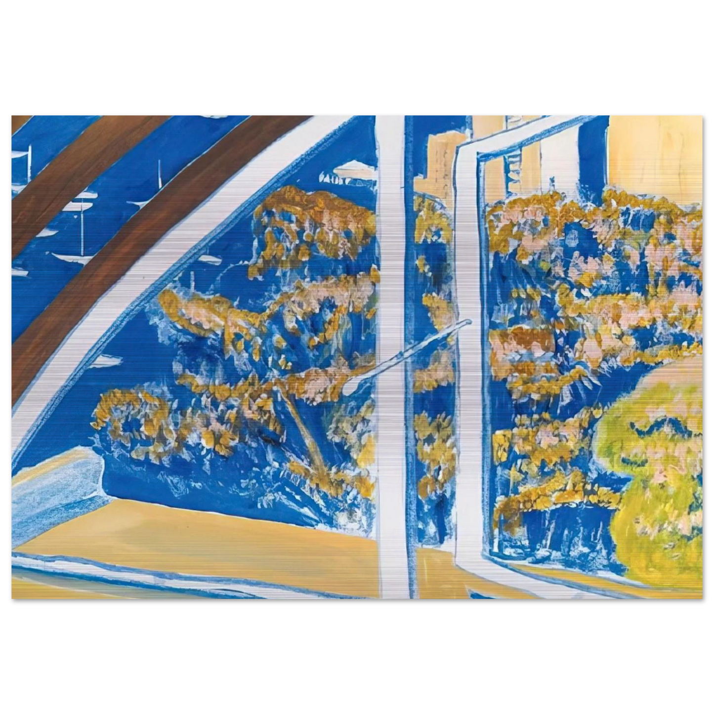 The Window, Lavender Bay - 1980 - Brett Whiteley Brushed Aluminum Print - 70x100 cm / 28x40 inches | Brett Whiteley Aluminum Print | Brett Whiteley Prints