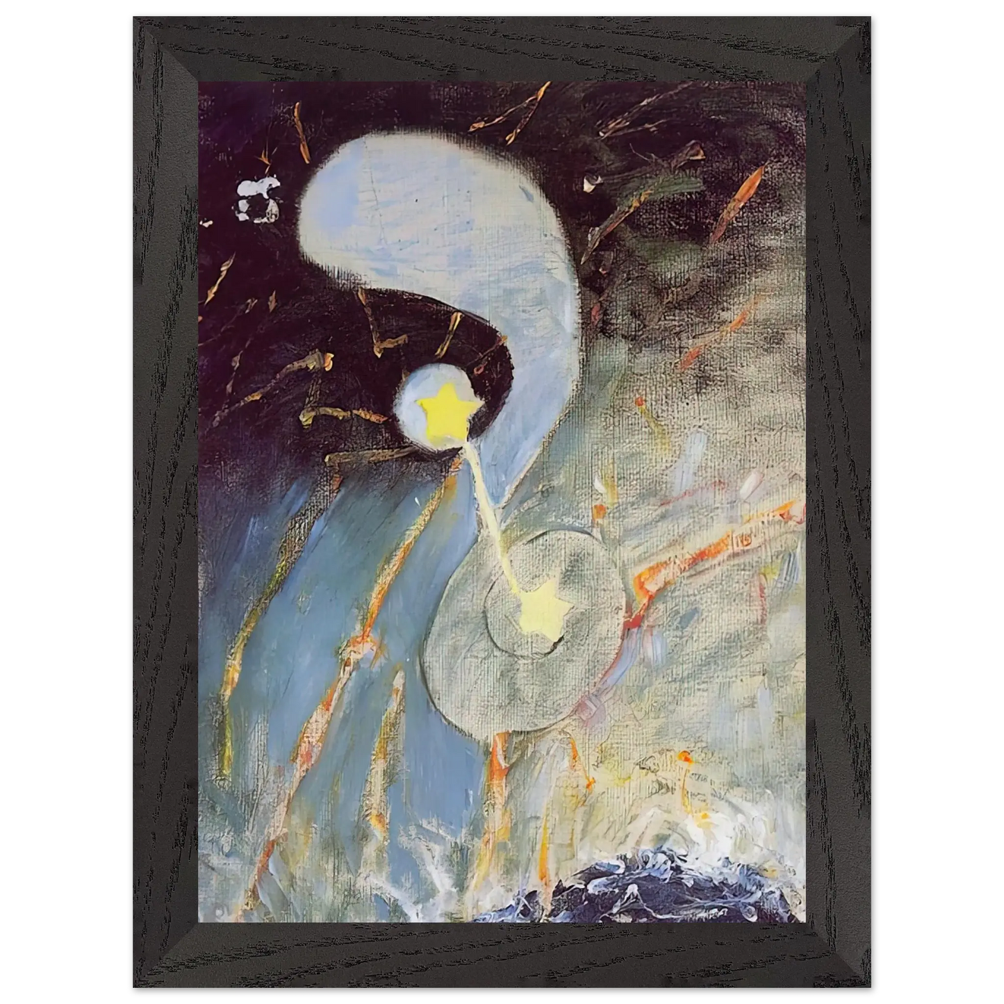 Hilma af Klint - CHAOS NR 2 1906 Wall art - 13x18 cm / 5x7 Inches - Premium Wooden Framed Poster With Fine Art Paper - Wood frame