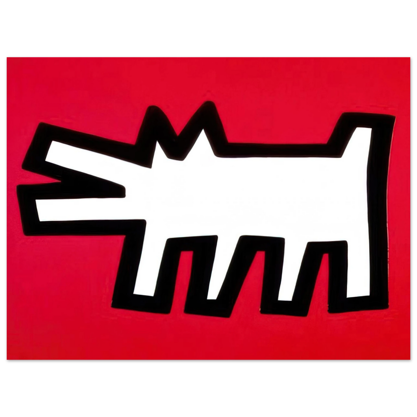 Keith Haring - BARKING DOG 1990  75x100 cm / 30x40inches Fine Art Poster | Keith Haring Art For Sale