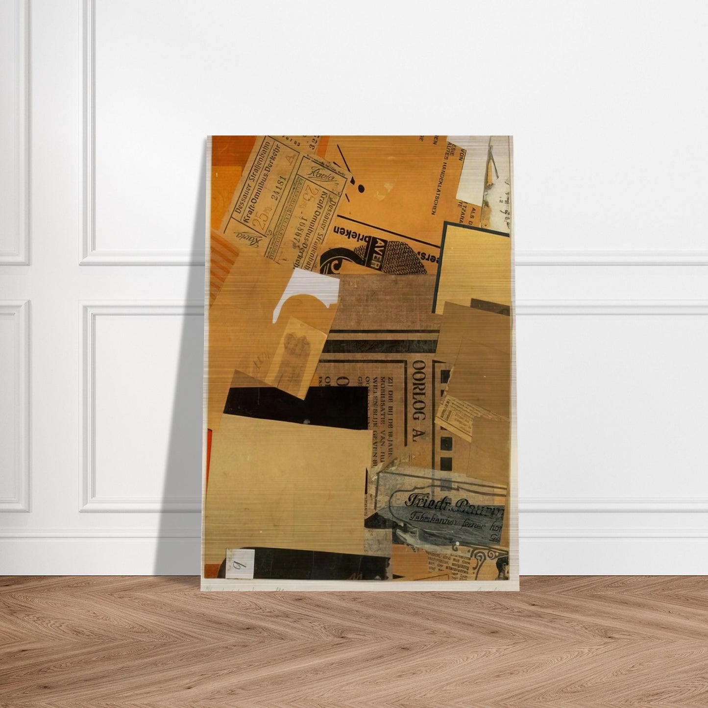 OORLOG 1930 - Kurt Schwitters Brushed Aluminum Print - 70x100 cm / 28x40 inches | Kurt Schwitters Aluminum Print | Kurt Schwitters Prints