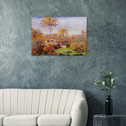 Small Country Farm in Bordighera - claude monet Brushed Aluminum Print - 70x100 cm / 28x40 inches | claude monet Aluminum Print | claude monet Prints