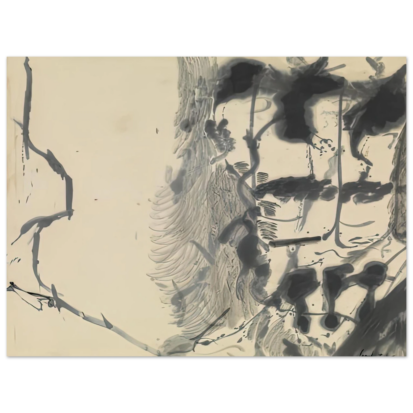 Helen Frankenthaler - New York Bamboo, 1957- Wall Art - 21x29.7 cm / 8x12" - Fine Art Poster-canvas - -