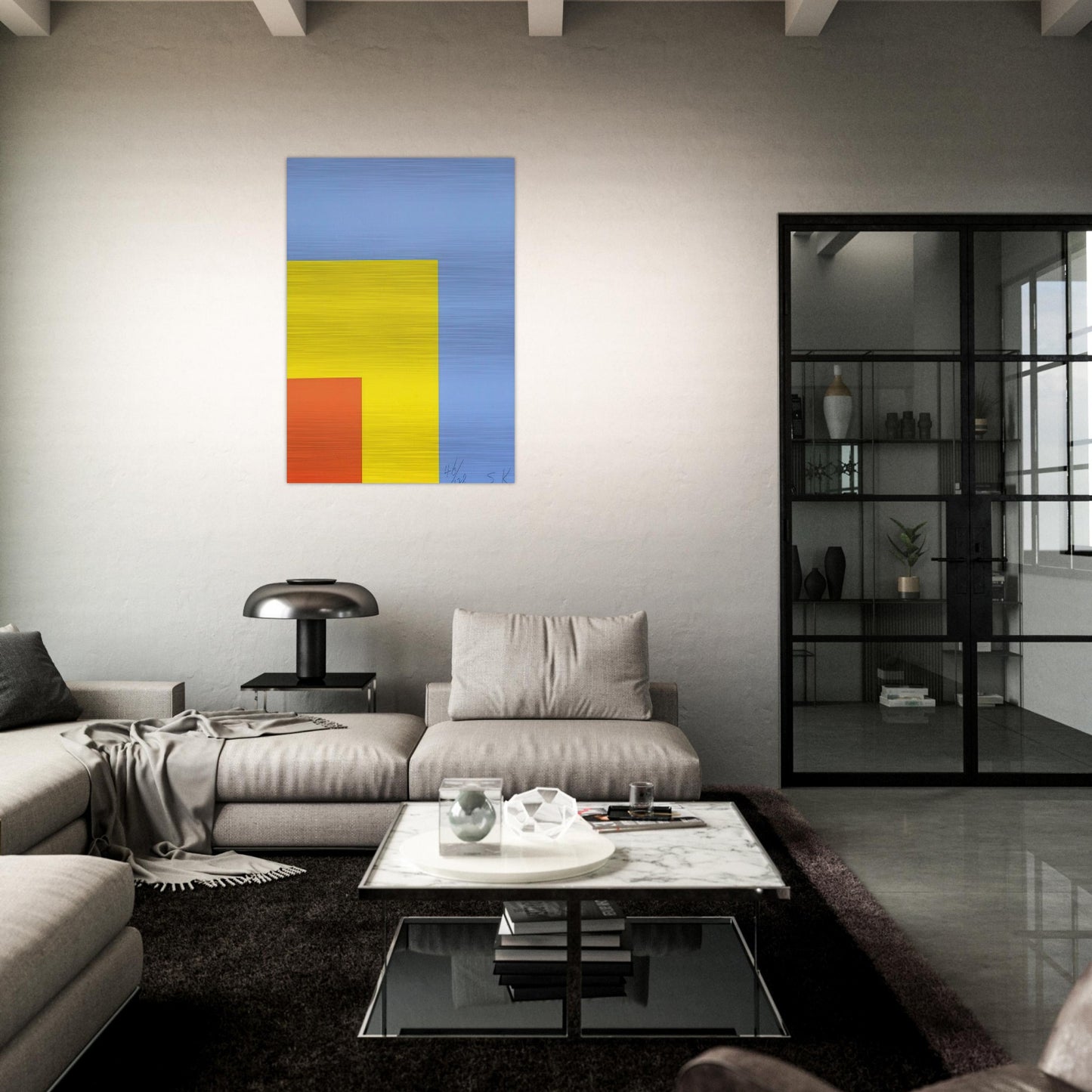 Red Yellow Blue - Ellsworth Kelly Brushed Aluminum Print - 70x100 cm / 28x40 inches | Ellsworth Kelly Aluminum Print | Ellsworth Kelly Prints