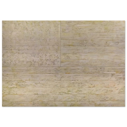 WHITE FLAG - Jasper Johns Brushed Aluminum Print - 70x100 cm / 28x40 inches | Jasper Johns Aluminum Print | Jasper Johns Prints