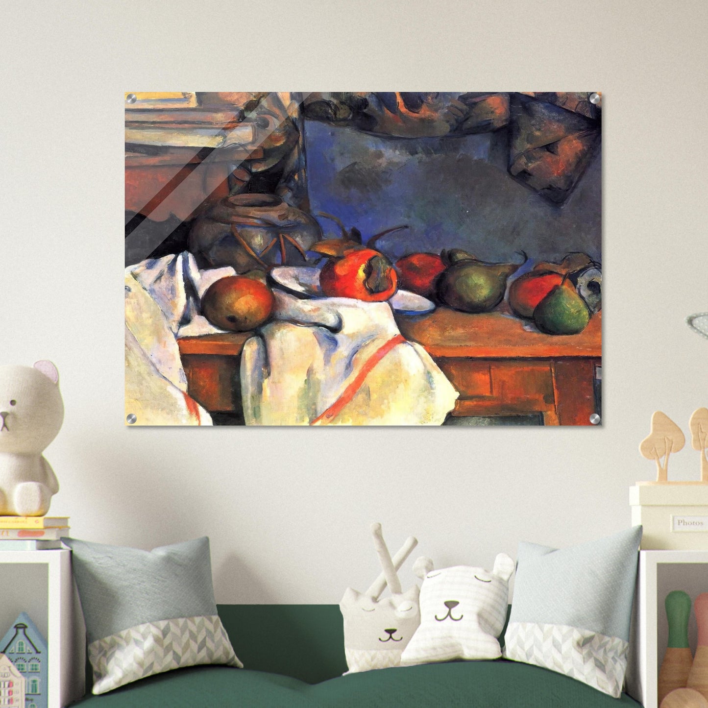 Still Life with Pomegranate and Pears - Paul Cézanne Acrylic Print - 70x100 cm / 28x40″ inches