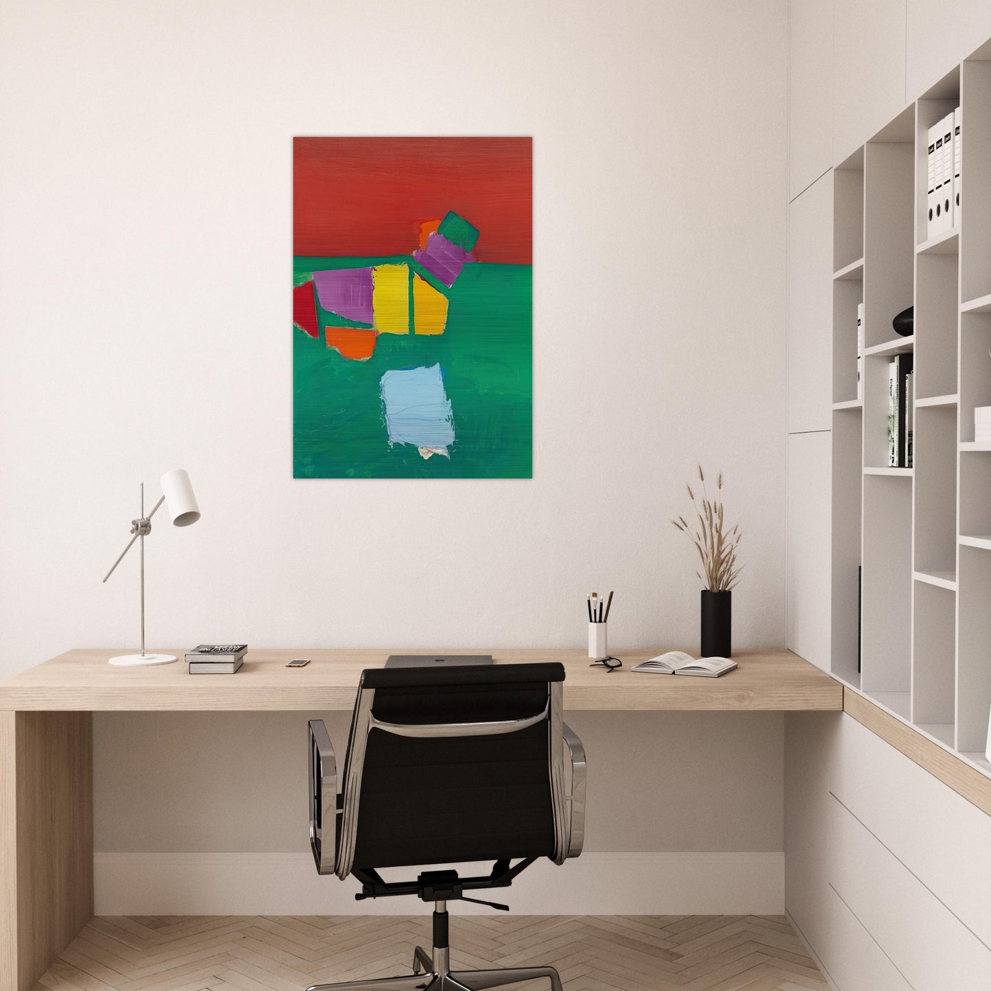 Les Martigues Composition - 1954 - Nicolas de Stael Brushed Aluminum Print - 70x100 cm / 28x40 inches | Nicolas de Stael Aluminum Print | Nicolas de Stael Prints