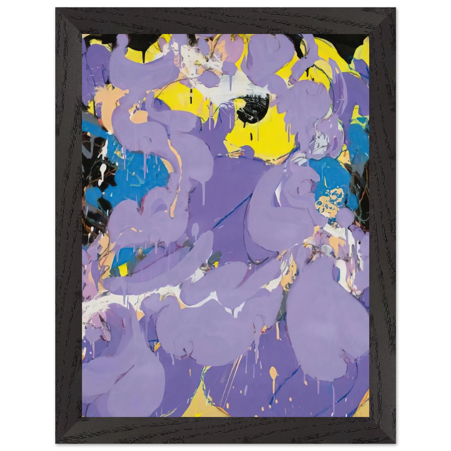 Helen Frankenthaler - Untitled - 1978 Wall art - 30x45 cm / 12x18 inches - Premium Wooden Framed Poster With Fine Art Paper-canvas - Black frame