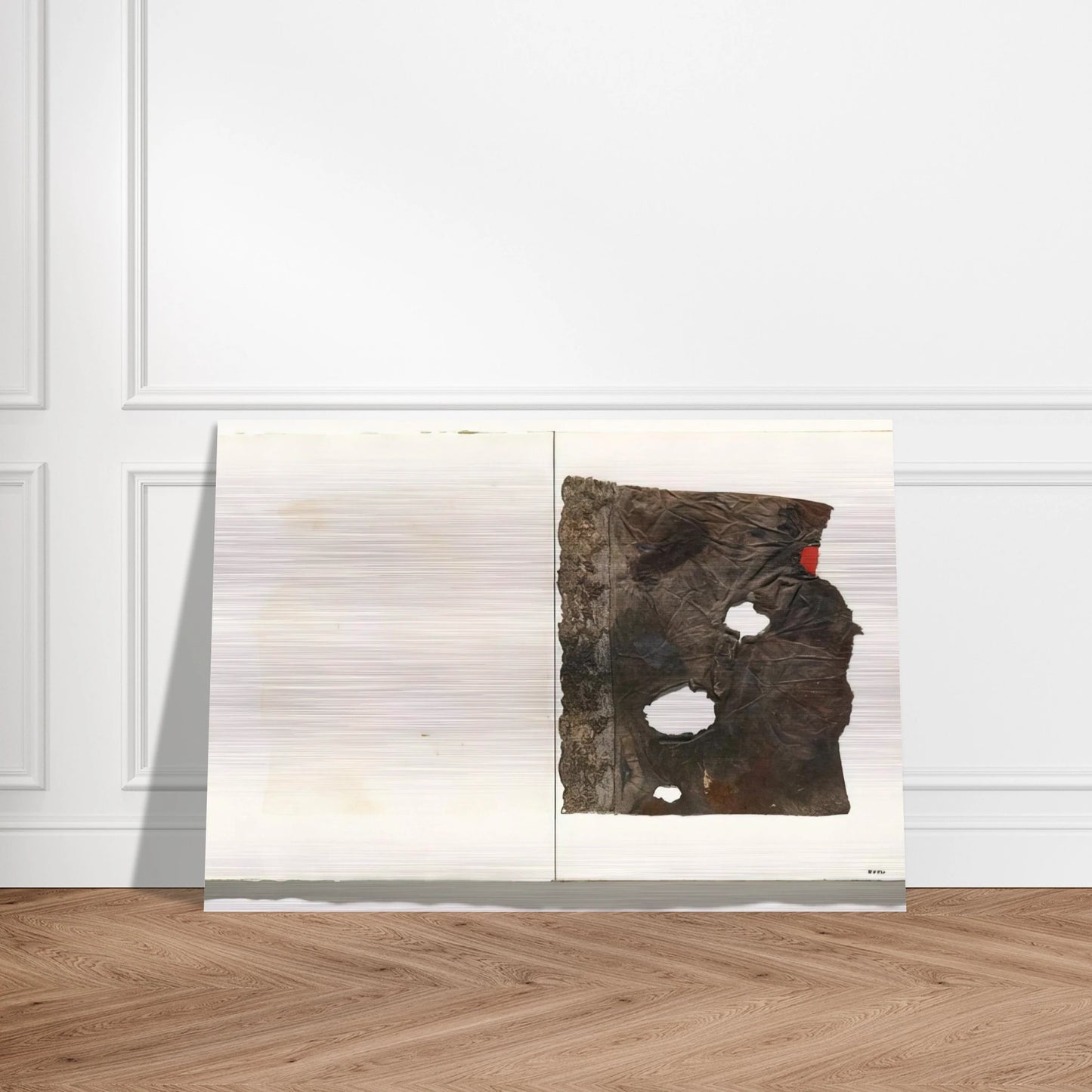 Plate from 17 variazioni su temi proposti per una pura ideologia fonetica - 1955 - Alberto Burri Brushed Aluminum Print - 70x100 cm / 28x40 inches | Alberto Burri Aluminum Print | Alberto Burri Prints