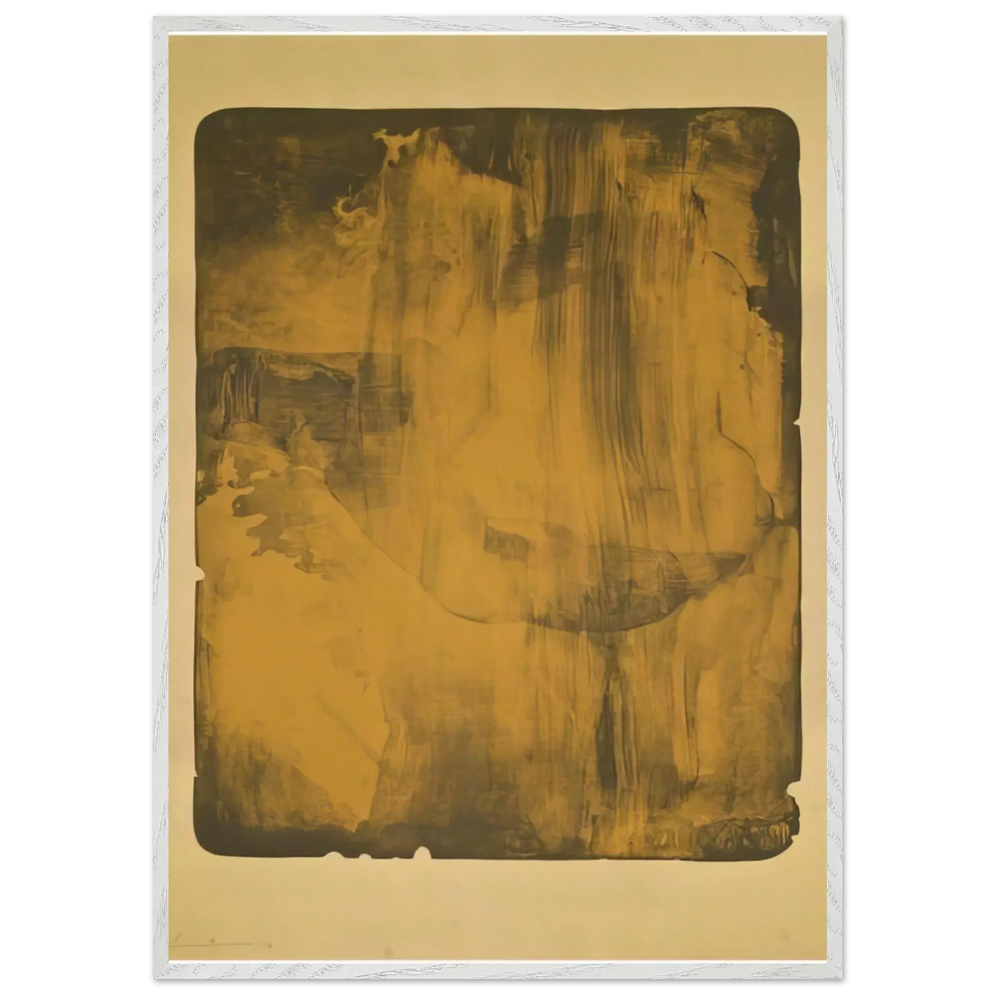 Helen Frankenthaler - Bronze Smoke - 1978 Wall art - 50x70 cm / 20x28 Inches - Premium Wooden Framed Poster With Fine Art Paper - Wood frame