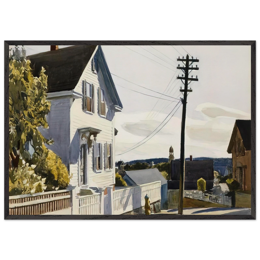 Adam s House - Edward Hopper 70x100 cm / 28x40 inches Framed Art Print – Black Wooden Frame