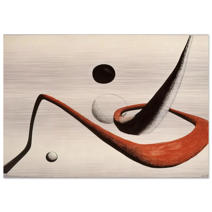 SPACE TUNNEL 1932 - Alexander Calder Brushed Aluminum Print - 70x100 cm / 28x40 inches | Alexander Calder Aluminum Print | Alexander Calder Prints