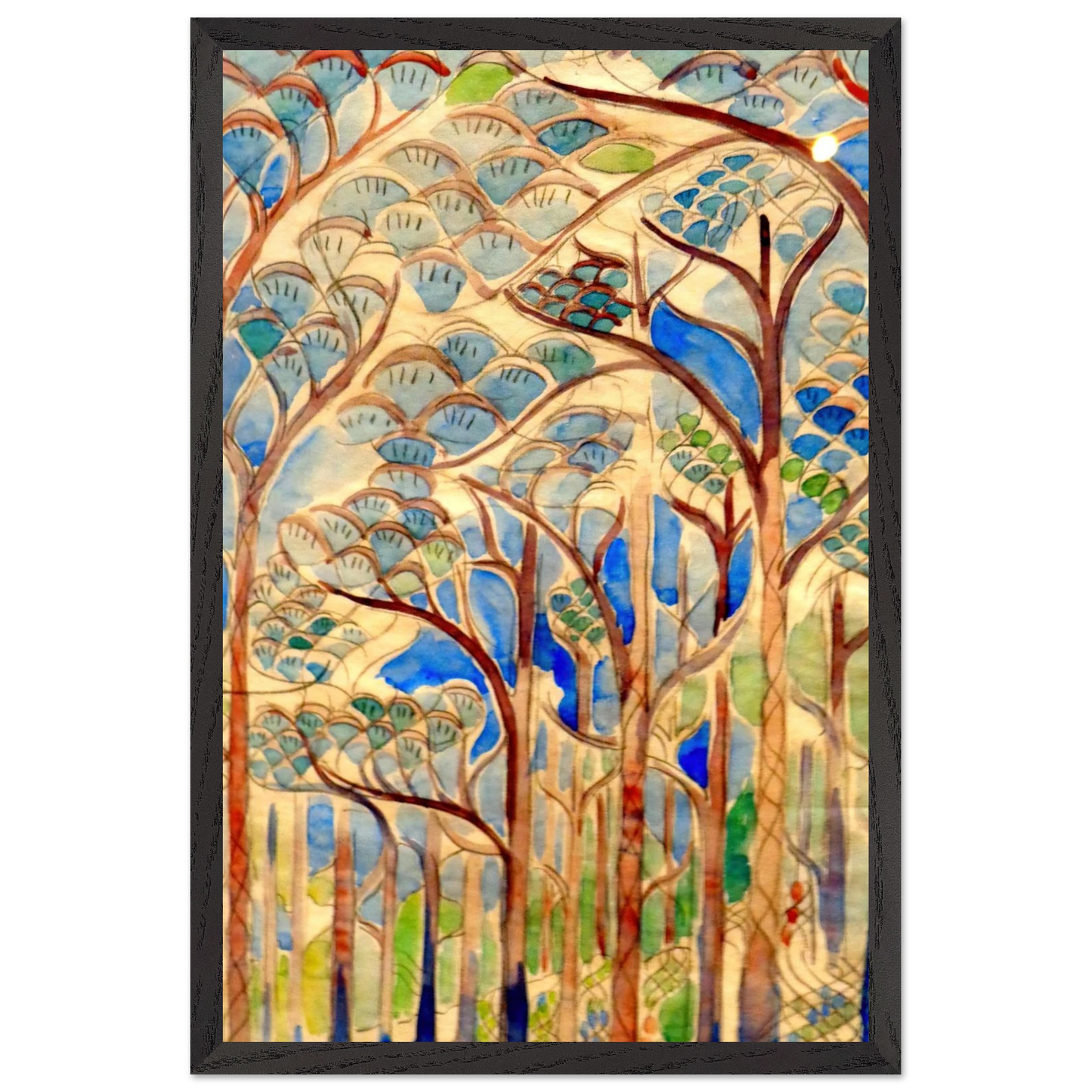 Walter Inglis Anderson - Walter Anderson Wall art - 27x35 cm / 11x14 inches - Premium Wooden Framed Poster With Fine Art Paper-canvas - White frame