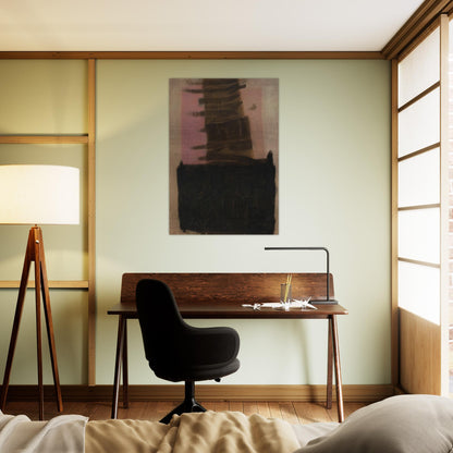 Composition in Black  Ochre - 1957 - Adja Yunkers Brushed Aluminum Print - 70x100 cm / 28x40 inches | Adja Yunkers Aluminum Print | Adja Yunkers Prints