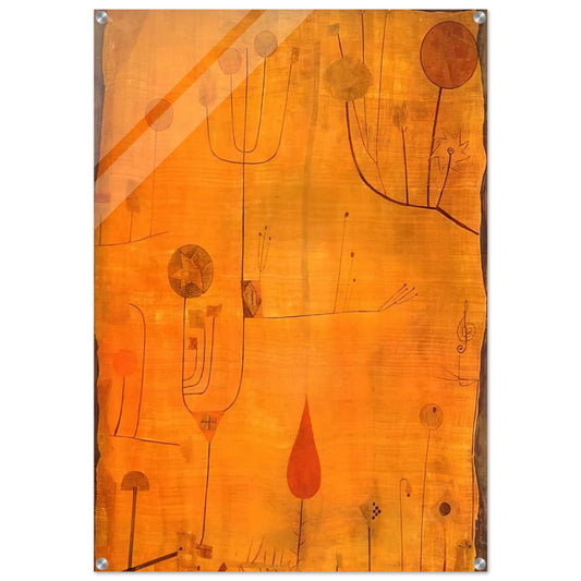FRUITS ON RED 1930 - Paul Klee Acrylic Print - 70x100 cm / 28x40″ inches
