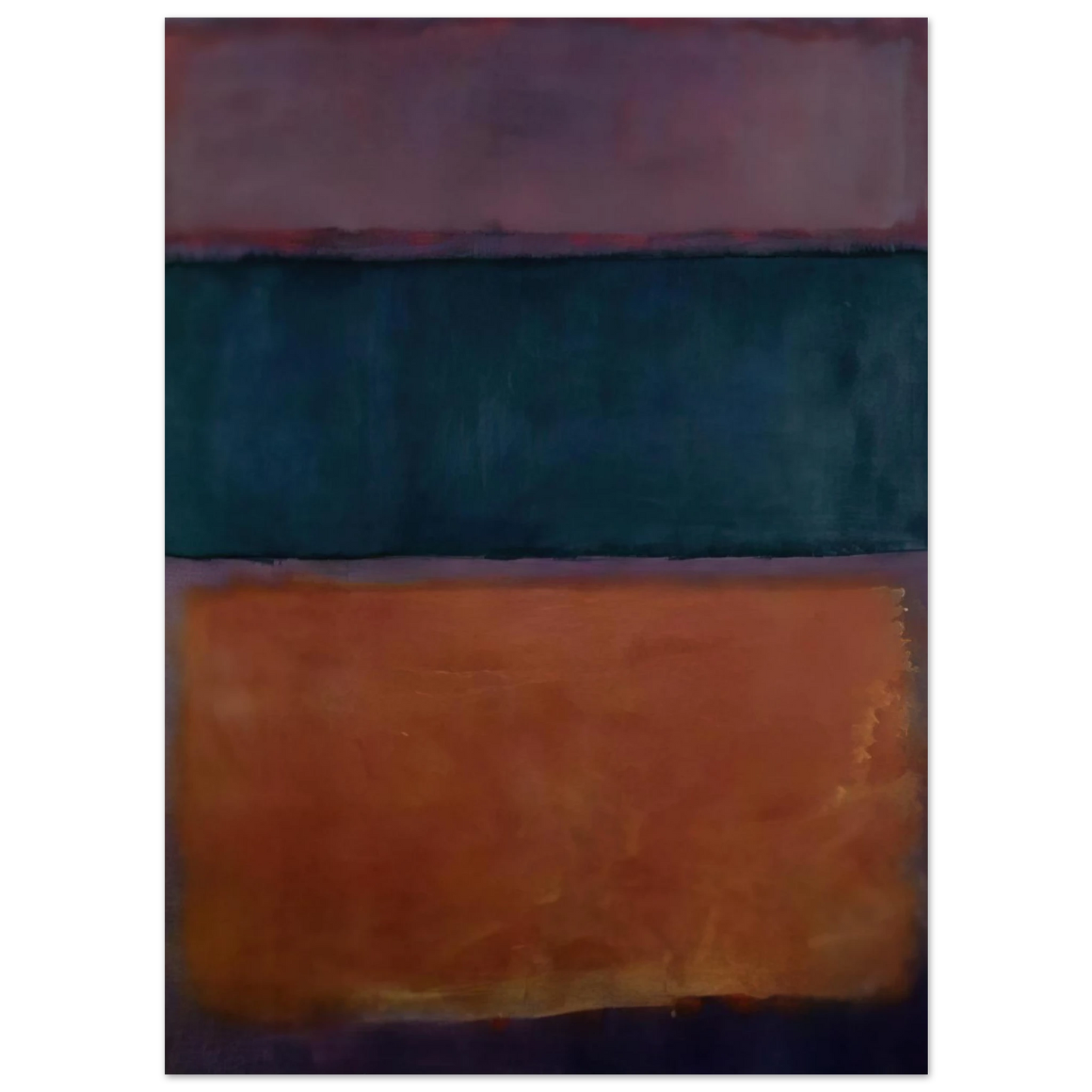 Helen Frankenthaler - Untitled - 1963 Wall art - 13x18 cm / 5x7 inches - Premium Wooden Framed Poster With Fine Art Paper-canvas - Wood frame