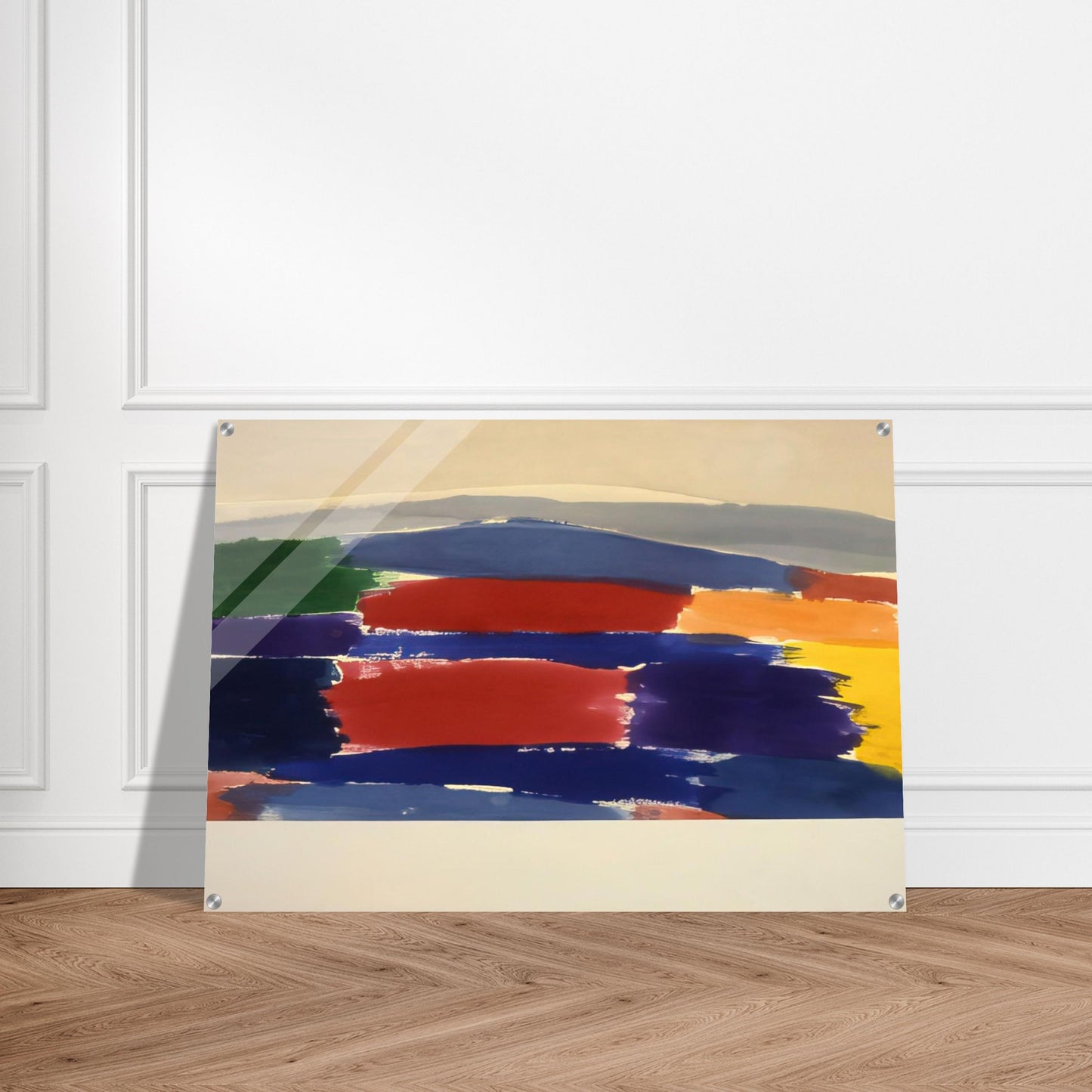 Village In The Moon - 1985 - Ronnie Landfield Acrylic Print - 70x100 cm / 28x40″ inches