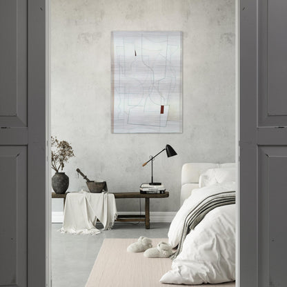 July 27-53 ivory - 1953 - Ben Nicholson Brushed Aluminum Print - 70x100 cm / 28x40 inches | Ben Nicholson Aluminum Print | Ben Nicholson Prints