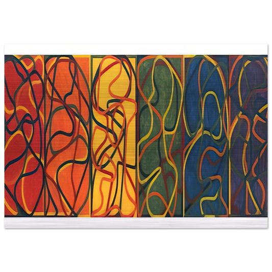 The Propitious Garden of Plane Image Version One - 2005 - Brice Marden Brushed Aluminum Print - 70x100 cm / 28x40 inches | Brice Marden Aluminum Print | Brice Marden Prints