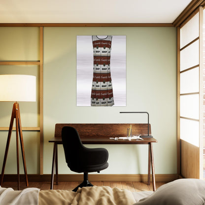 The Souper Dress - Andy Warhol Brushed Aluminum Print - 70x100 cm / 28x40 inches | Andy Warhol Aluminum Print | Andy Warhol Prints