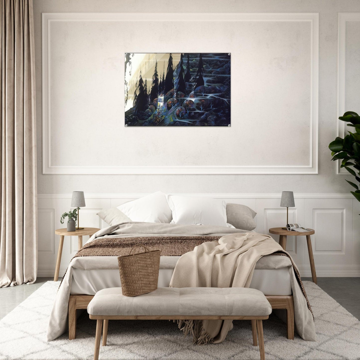 Black Spruce - Eyvind Earle Acrylic Print - 70x100 cm / 28x40″ inches