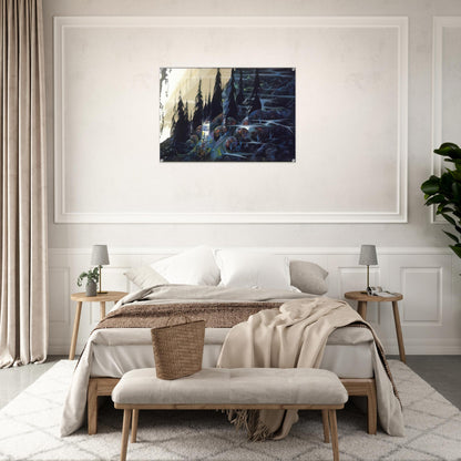 Black Spruce - Eyvind Earle Acrylic Print - 70x100 cm / 28x40″ inches