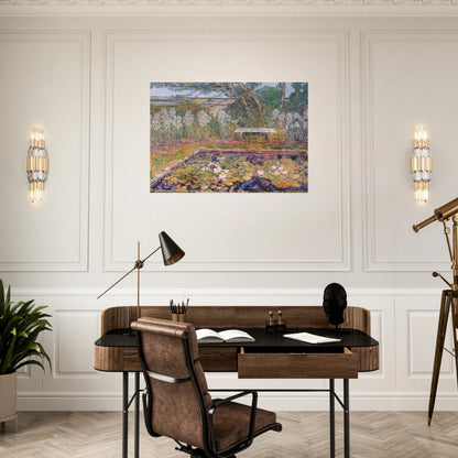 A long island garden - Childe Hassam Brushed Aluminum Print - 70x100 cm / 28x40 inches | Childe Hassam Aluminum Print | Childe Hassam Prints
