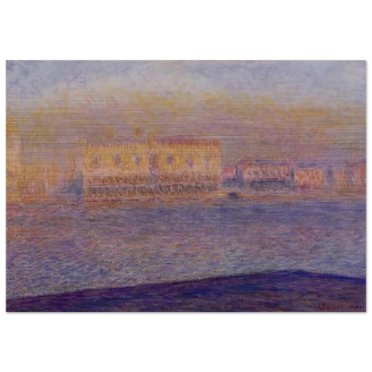 The Doges' Palace Seen from San Giorgio Maggiore, Venice - claude monet Brushed Aluminum Print - 70x100 cm / 28x40 inches | claude monet Aluminum Print | claude monet Prints