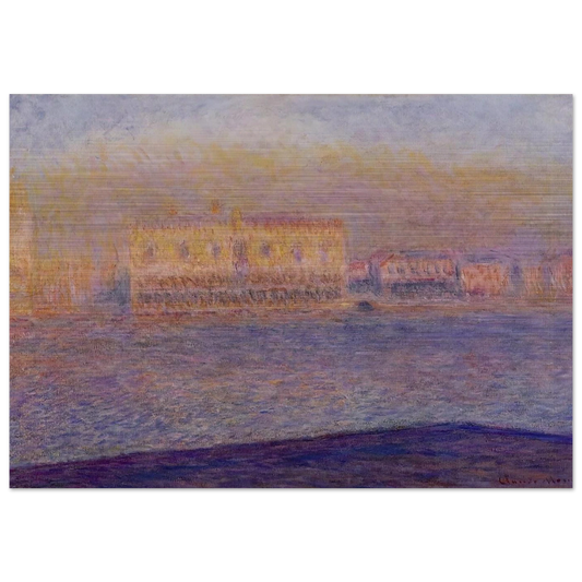The Doges' Palace Seen from San Giorgio Maggiore, Venice - claude monet Brushed Aluminum Print - 70x100 cm / 28x40 inches | claude monet Aluminum Print | claude monet Prints